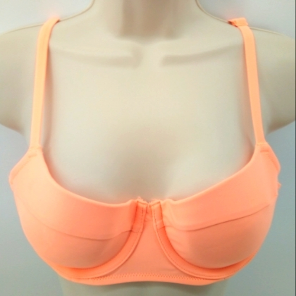 Aerie Lightly Lined Underwire Bra Real Good 34B Orange Peach 2022 Straps